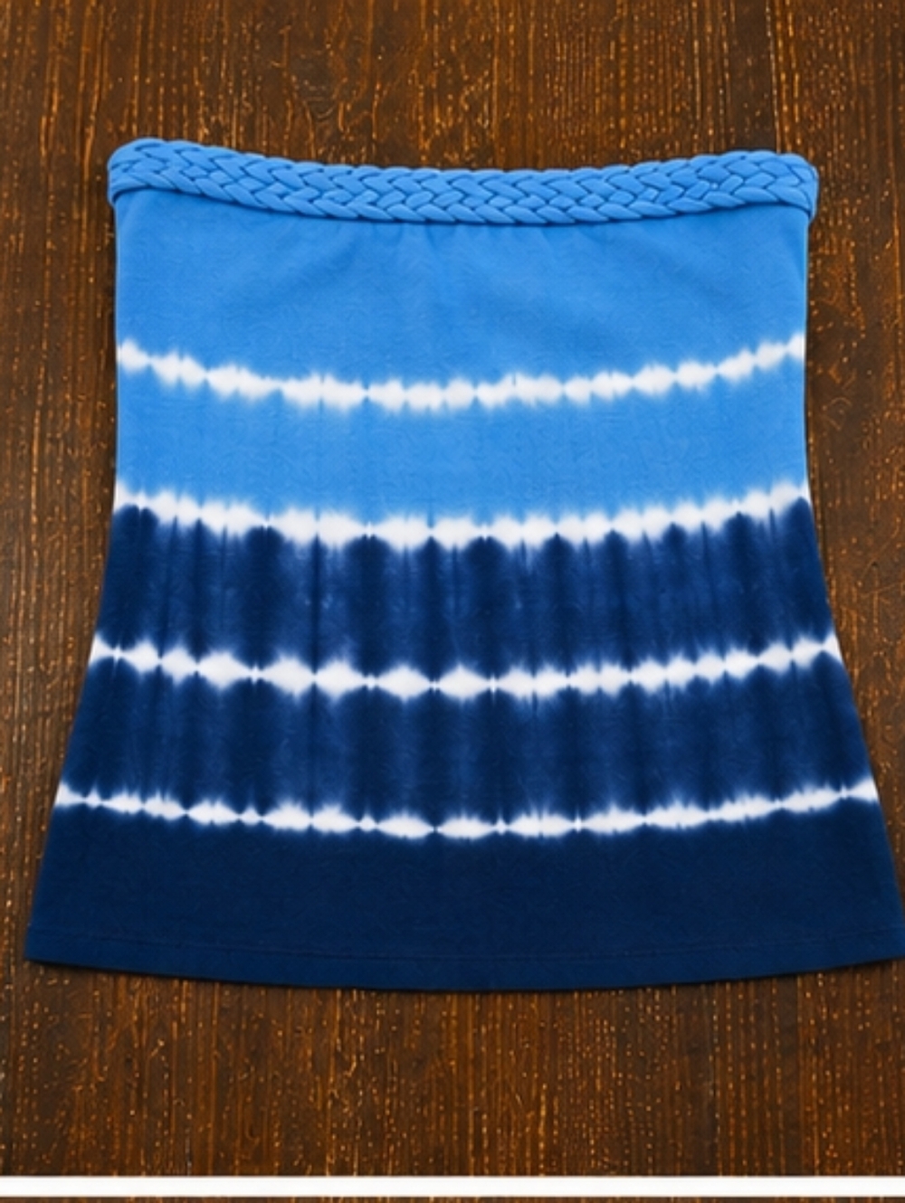 Lane Bryant Blue Tie-Dye Tube Top